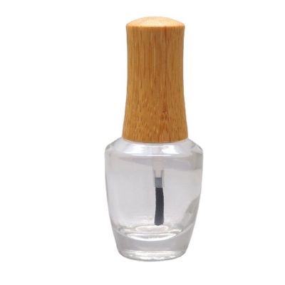 ISO2000 13mm 15mm Nail Polish Bottle Bamboo Cap Make up Cosmetic Glass  Bottle