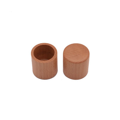 Factory Sale Beech Wooden Lid Perfume Bottle Cap Empty Glass With Sprayer Pump