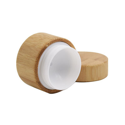 New Style50g Refillable Empty Bamboo Cream Jar With Plastic  Inner Comsetics Jar