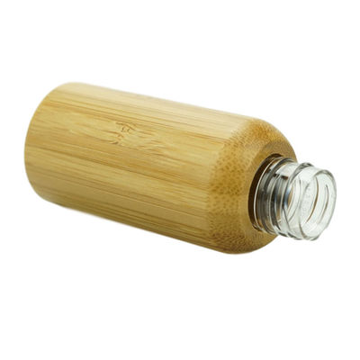 Empty Lotion Pump Bamboo Cosmetic Containers Lotion Bottles  Inner Plastic 120ml