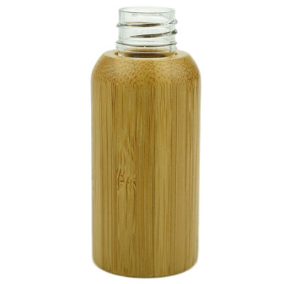 Empty Lotion Pump Bamboo Cosmetic Containers Lotion Bottles  Inner Plastic 120ml