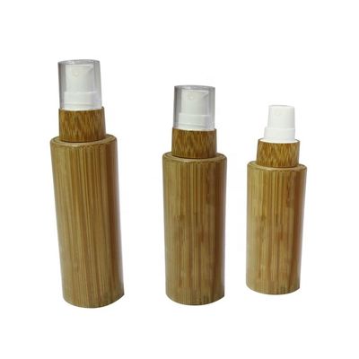 50ml Frosted Glass Bottle with Bamboo Cap Cosmetic Container Dia 37mm* H95mmn