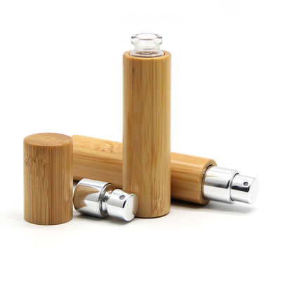 Factory Sale Beech Wooden Lid Perfume Bottle Cap Empty Glass With Sprayer Pump