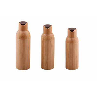 50ml Frosted Glass Bottle with Bamboo Cap Cosmetic Container Dia 37mm* H95mmn