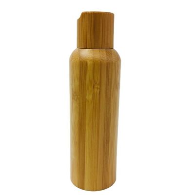 50ml Frosted Glass Bottle with Bamboo Cap Cosmetic Container Dia 37mm* H95mmn