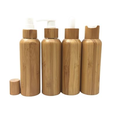 50ml Frosted Glass Bottle with Bamboo Cap Cosmetic Container Dia 37mm* H95mmn