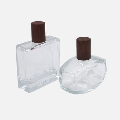 glass perfume spray 50ml 100ml perfume bottles with wooden caps