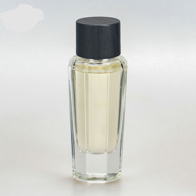high-grade glass glass perfume bottle with wooden magnet cap and pump spray