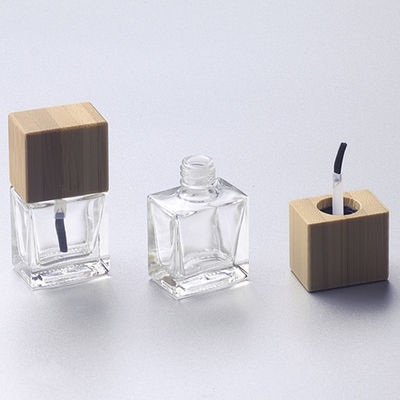 ISO2000 13mm 15mm Nail Polish Bottle Bamboo Cap Make up Cosmetic Glass  Bottle