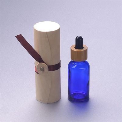 18/410 Empty Glass Essential Oil Bottle With Bamboo Dropper Cap Personal Care