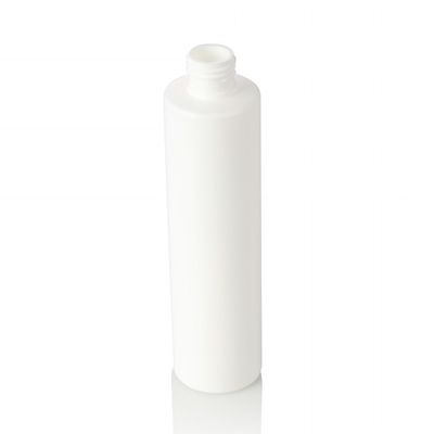 White plastic bottle with disc cap cosmetic lotion usage empty plastic  bottle