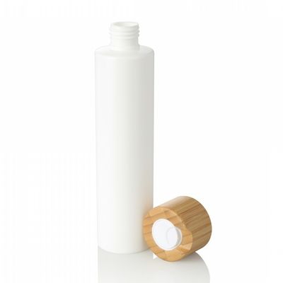 White plastic bottle with disc cap cosmetic lotion usage empty plastic  bottle