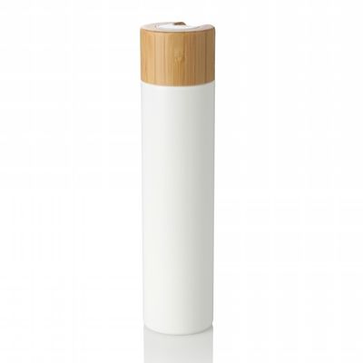 White plastic bottle with disc cap cosmetic lotion usage empty plastic  bottle
