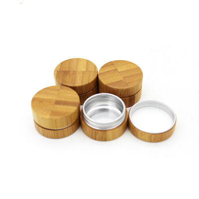 10gs Empty Round Cosmetic Packaging Bamboo Make up Eye Shadow  Inner Aluminium