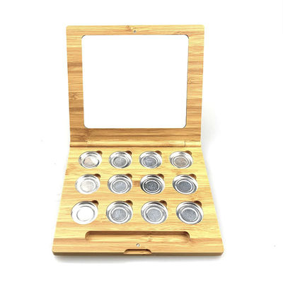 Empty Cosmetic packaging Bamboo Pressed Powder Eye Shadow Makeup Palette