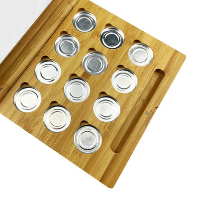 Empty Cosmetic packaging Bamboo Pressed Powder Eye Shadow Makeup Palette