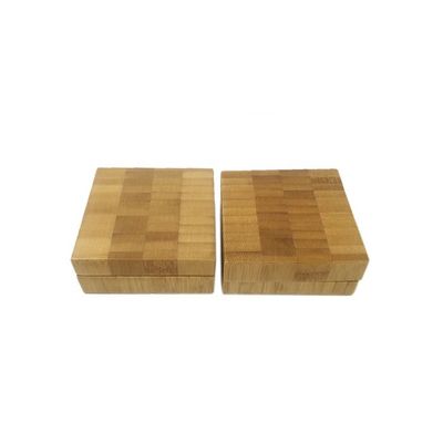 Empty Cosmetic Jars Aluminium Containers with bamboo cover / eye shadow powder