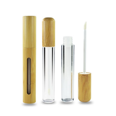 Empty eco friendly 6ml bamboo lipgloss lipstick tube for cosmetic Container