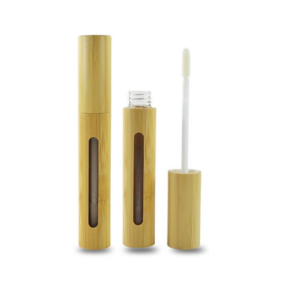 Empty eco friendly 6ml bamboo lipgloss lipstick tube for cosmetic Container