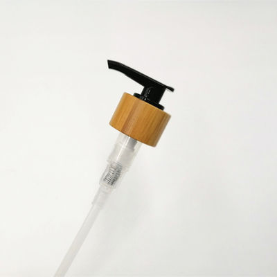 Up-down lock system bamboo lotion pump for cosmetic packaging on bottle