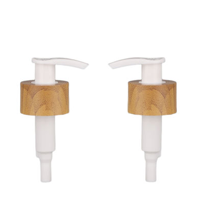 Double Wall 28/410 Bamboo Finish Cosmetic Metal Gel Pump Lotion Cream Bottle pump