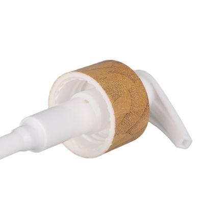 Double Wall 28/410 Bamboo Finish Cosmetic Metal Gel Pump Lotion Cream Bottle pump