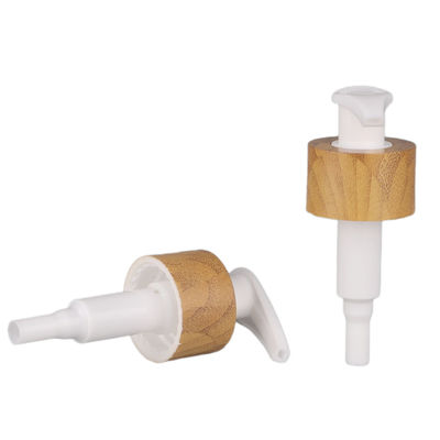 Double Wall 28/410 Bamboo Finish Cosmetic Metal Gel Pump Lotion Cream Bottle pump