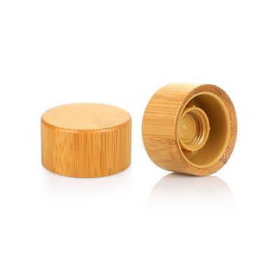 ISO2000 Hot Selling Bamboo Screw Cap Lid Custom Cosmetic Bamboo Cap For Tube