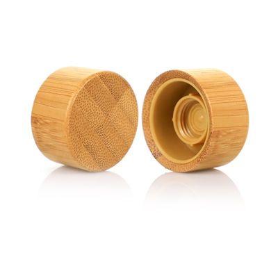 ISO2000 Hot Selling Bamboo Screw Cap Lid Custom Cosmetic Bamboo Cap For Tube