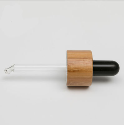 Wholesale 18mm bamboo dropper lid cap for essential oil bottle Dropper Cap