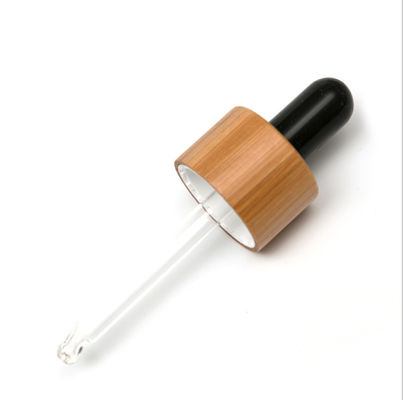 Wholesale 18mm bamboo dropper lid cap for essential oil bottle Dropper Cap