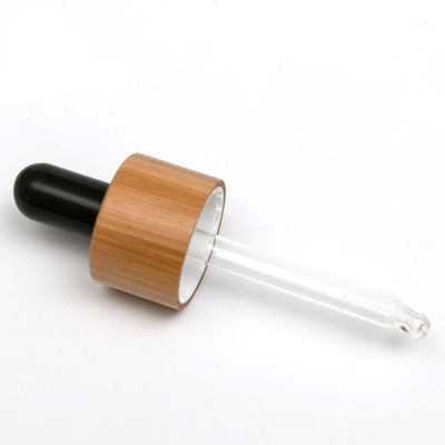 Wholesale 18mm bamboo dropper lid cap for essential oil bottle Dropper Cap