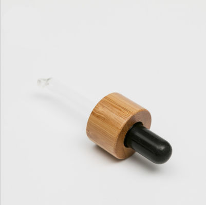 Wholesale 18mm bamboo dropper lid cap for essential oil bottle Dropper Cap