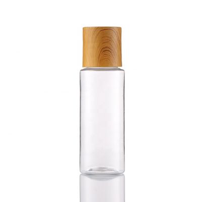 60ML Clear Plastic Pet High Qulity Bamboo Cosmetic Bottles Empty Lotion Bottles