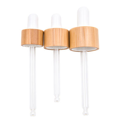 18mm glass bottle dropper cap eco friendly wooden bamboo essential oil bottles