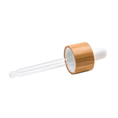 18mm glass bottle dropper cap eco friendly wooden bamboo essential oil bottles