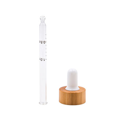 18mm glass bottle dropper cap eco friendly wooden bamboo essential oil bottles