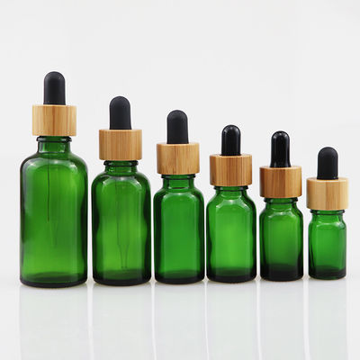 100ml Essential Oil Glass Cosmetic Bottle With Bamboo Dropper Care Skin Brown