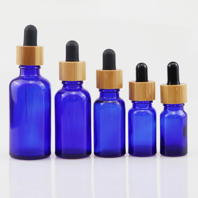 100ml Essential Oil Glass Cosmetic Bottle With Bamboo Dropper Care Skin Brown