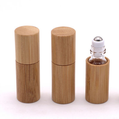 15ml Essential Oil Bottle Bamboo Roll On Bottle Glass With Natural Bamboo Cap