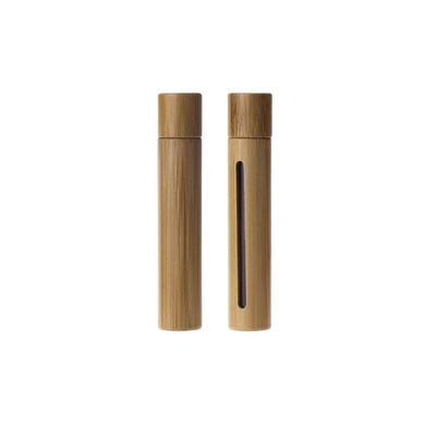 Natural Cosmetic Essential Oil Glass bottle with Real Bamboo Cap Metal Roller
