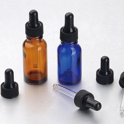 18/410 Empty Glass Essential Oil Bottle With Bamboo Dropper Cap Personal Care