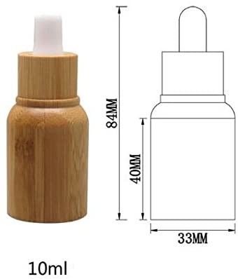 Glass Essential Oil Bottle With Bamboo Child Resistant Dropper Luxury  Skin Care