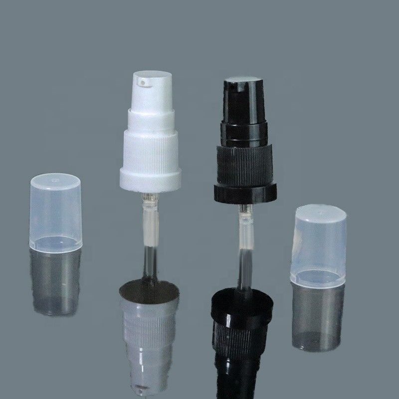 18mm 18/410 Factory Price Black Plastic Lotion Spray Pump With Clear Cap